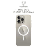YOUKSH Apple iPhone 15 Pro Max Mag Safe Transparent Case | Soft Shock Proof Jelly Cover