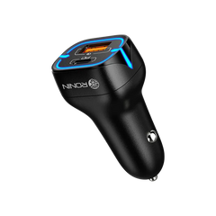 Ronin 20W Dual-Port QC & PD Fast Car Charger R-345