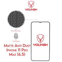 YOUKSH Apple iPhone 11 Pro Max Anti Static Glass Protector With YOUKSH Installation Kit