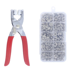 Heavy Duty Eyelet Punch Plier Tool (With 50 Buttons)