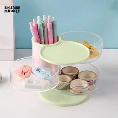 3-LAYER MAKEUP BRUSH STAND – JEWELRY & COSMETIC ORGANIZER