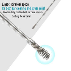 6Pcs Stainless Steel Ear Cleaner Set – Ear Wax Removal Curette Kit with Pickers & Spoon Tools