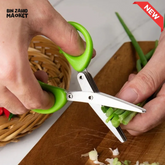 5-BLADE HERB SCISSORS – STAINLESS STEEL SPRING ONION CUTTER
