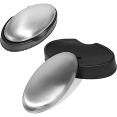 Stainless Steel Soap, Odor Removing Bar with Soap Dish