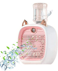 Mini Rechargeable Evaporative Air Conditioner Fan & Humidifier With Water Bottle