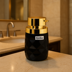 BATHROOM BLACK & GOLD LIQUID SOAP DISPENSER