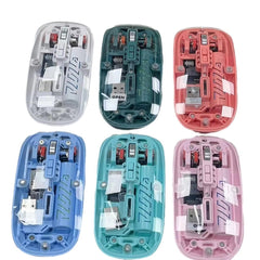 Transparent Wireless Mouse Dual Mode 2.4G + BT Rechargeable Noiseless Cordless