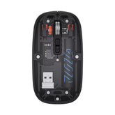 Transparent Wireless Mouse Dual Mode 2.4G + BT Rechargeable Noiseless Cordless