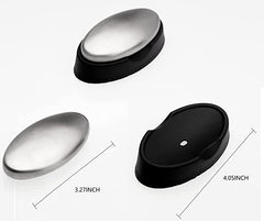 Stainless Steel Soap, Odor Removing Bar with Soap Dish