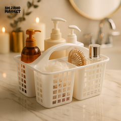 BATH & SHOWER SUPPLIES CADDY – LARGE CAPACITY COSMETICS STORAGE BASKET