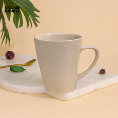 BEIGE CERAMIC COFFEE MUG