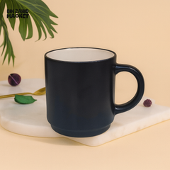 BLACK CERAMIC COFFEE MUG