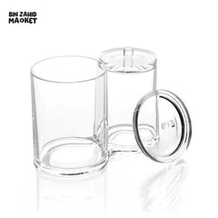 CLEAR MAKEUP STORAGE BOX – COTTON SWAB & COTTON PAD ORGANIZER