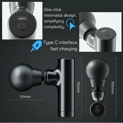 Rechargeable Facial Gun Massager – Compact Skincare Device with Type-C Charging, ABS Plastic, Portable & Easy-to-Use for Relaxing Face