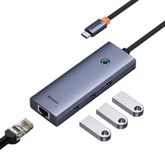 Baseus Flite Series 4-Port HUB (Type-C to USB3.0*3+RJ45*1）