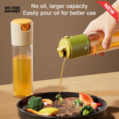 2-IN-1 SPRAY & POUR GLASS OIL BOTTLE – AUTOMATIC OPEN LID