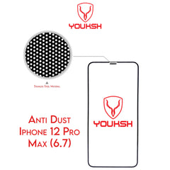 YOUKSH Apple iPhone 12 Pro Max Anti Static Glass Protector With YOUKSH Installation Kit