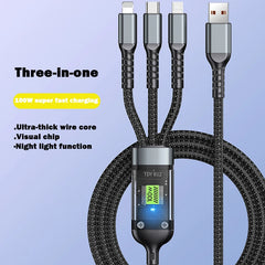3-in-1 Charge & Sync Cable | Fast Charging + Data Transfer + Multi-Device Compatibility