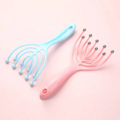 Head Massager Comb Exercise balls Roller Scalp Hand Held Scalp Reduce Stress Fatigue Relax Blood Circulation (random color)