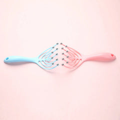 Head Massager Comb Exercise balls Roller Scalp Hand Held Scalp Reduce Stress Fatigue Relax Blood Circulation (random color)