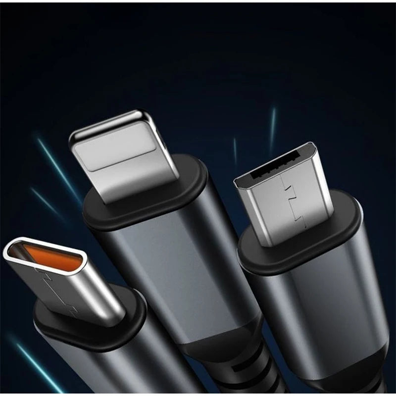 3-in-1 Charge & Sync Cable | Fast Charging + Data Transfer + Multi-Device Compatibility