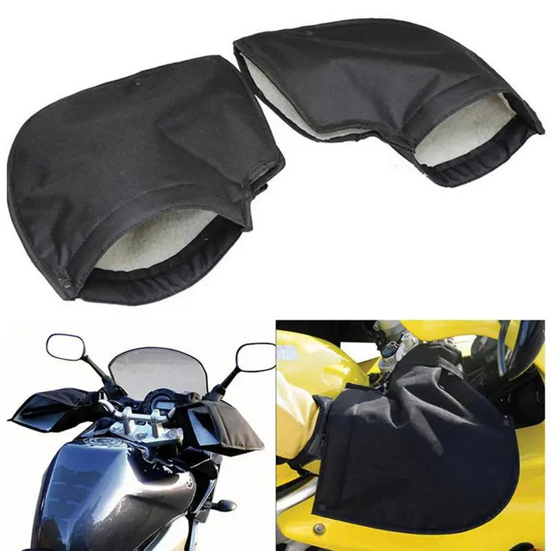 2Pcs Universal Handle Gloves For Bike – Winter Motorcycle Riding Gloves, Windproof And Warm Hand Protection For All Bikes