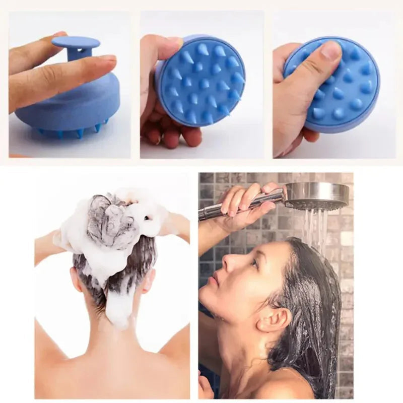1 Piece Scalp Massager Shampoo Brush – Silicone Hair Scalp Scrubber for Deep Cleaning & Relaxing Massage (Multicolor, Pack of 1)