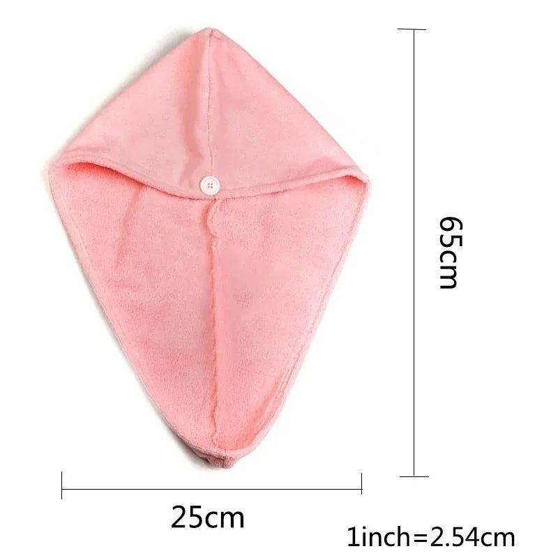 Hair Drying Towel Cap – Quick Dry, Soft & Absorbent Turban Wrap for Women | Anti-Frizz Hair Wrap Towel for Bathroom & Salon Use