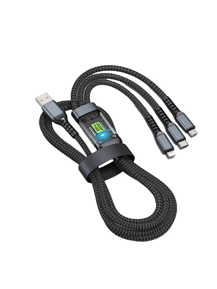 3-in-1 Charge & Sync Cable | Fast Charging + Data Transfer + Multi-Device Compatibility