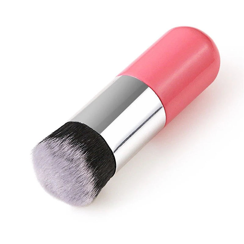 1Pc Chubby Pier Foundation Brush | Flat Cream Makeup Brush For Professional Cosmetic Blending, Contouring, And Smooth Makeup Application