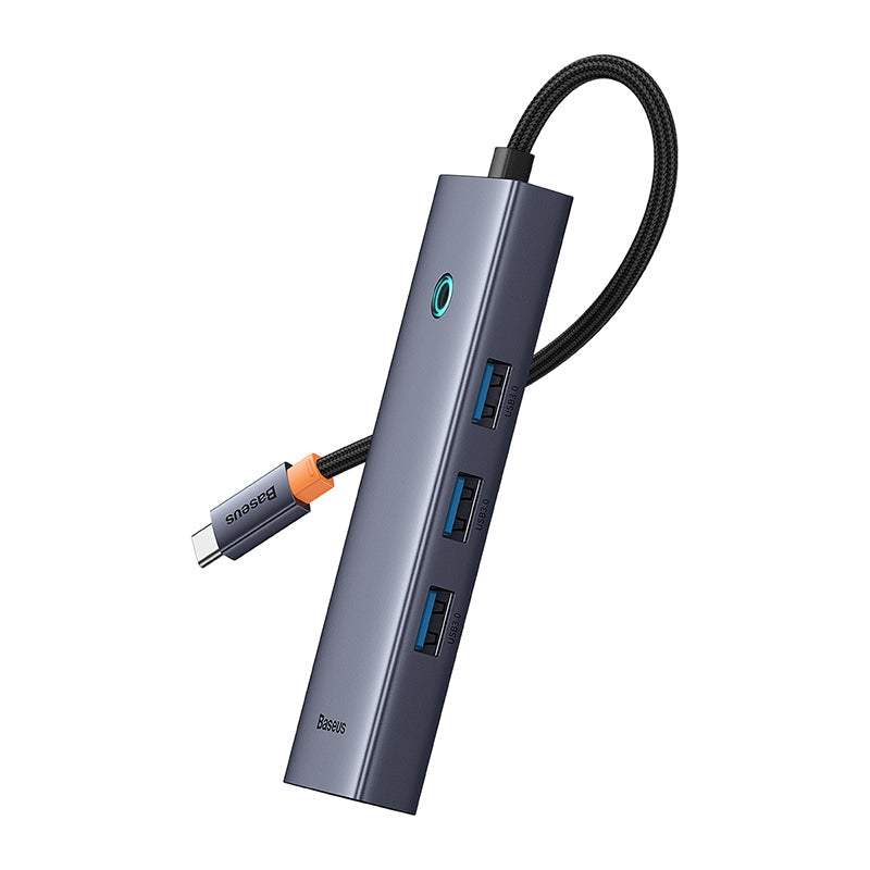 Baseus Flite Series 4-Port HUB (Type-C to USB3.0*3+RJ45*1）
