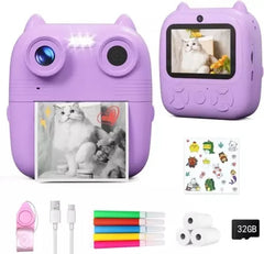 D8S Kids Digital Camera – 1080P HD, 48MP, Front & Rear Dual Lens, Thermal Print