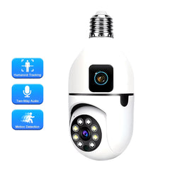 Speed-X SPE27-2 Dual Lens Night Vision Motion Detection Bulb Camera