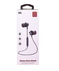 M6 Wireless 4.2 Bluetooth Headset Sport Handsfree Stereo Earphone
