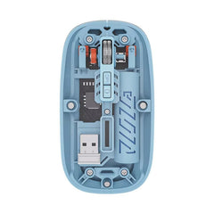 Transparent Wireless Mouse Dual Mode 2.4G + BT Rechargeable Noiseless Cordless