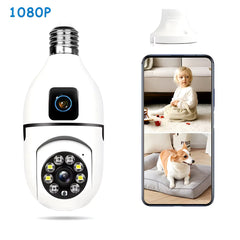 Speed-X SPE27-2 Dual Lens Night Vision Motion Detection Bulb Camera