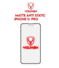 YOUKSH Apple iPhone 15 Pro Anti Static Clear Glass Protector With YOUKSH Installation Kit