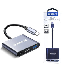 SPEED-X 3-in-1 Type-C 3.1 to OTG + HDMI + USB 3.0 Adapter