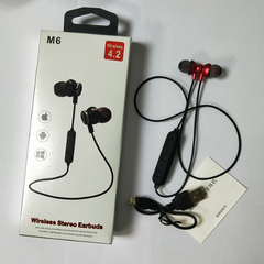 M6 Wireless 4.2 Bluetooth Headset Sport Handsfree Stereo Earphone