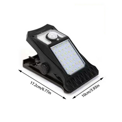 LED Solar + Type-C Charging Clamp Light with Motion Sensing