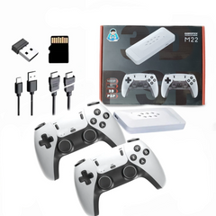 M22 Video Game Stick 4K 64G 30000+ Retro Games Dual Controllers | Supports 52 Emulators (PSP/N64/PS1/3D/Arcade)